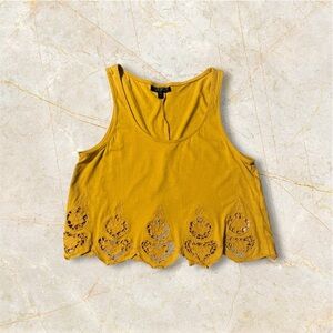 Top Shop Mustard Yellow Sleeveless Top